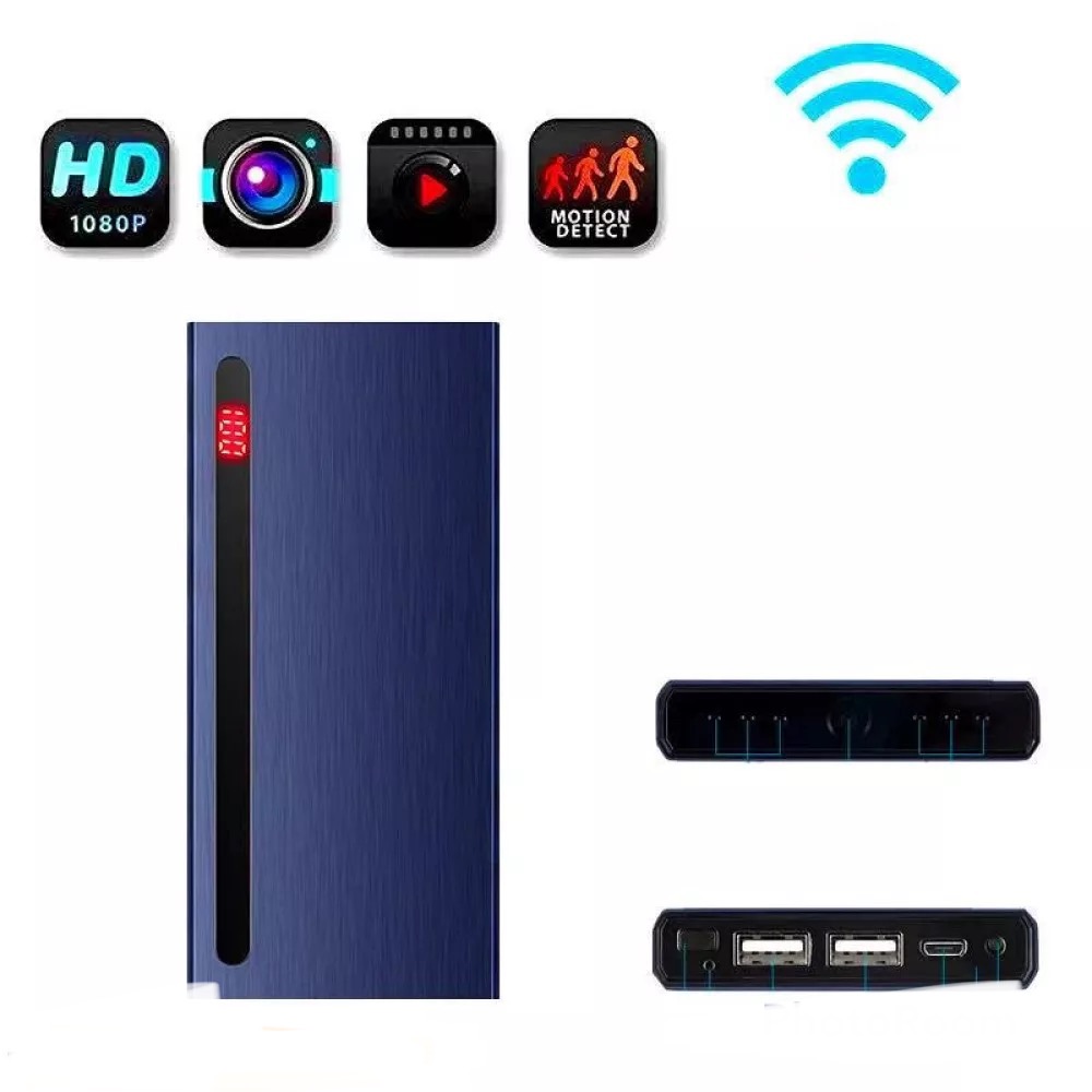 Camera sạc dự phòng H12-1080p wifi hồng ngoại kèm thẻ 64Gb