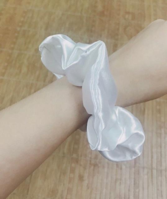 Dây buộc tóc srunchies vải phi bóng