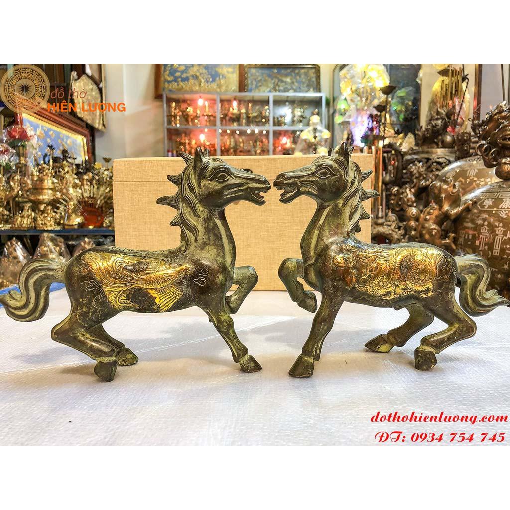 Đôi Ngựa thờ bằng đồng