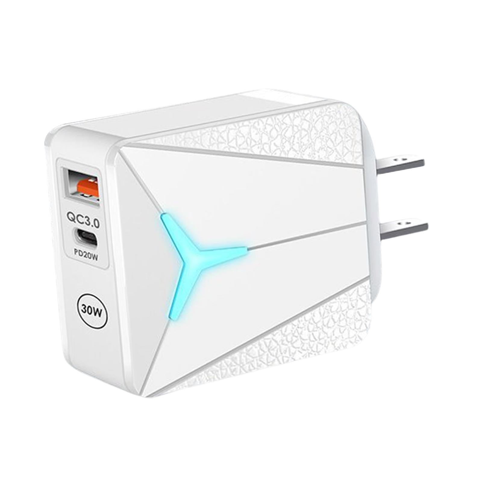 PD 20W .0 Phone Charger Adapter Portable Dual Port Converter for Home Use