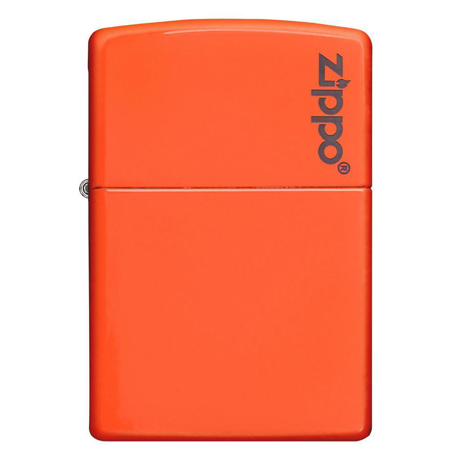 Bật Lửa Zippo 28888zl - Bật Lửa Zippo Plain With Logo Neon Orange Matte