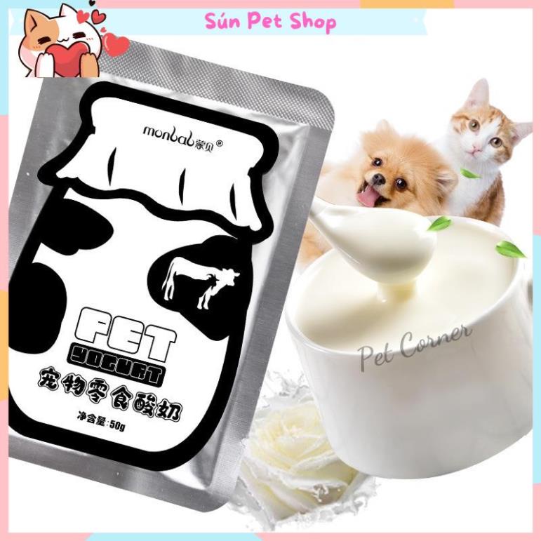 Sữa chua cho chó mèo tăng cường miễn dịch, hỗ trợ tiêu hóa, giảm mùi hôi phân cho thú cưng