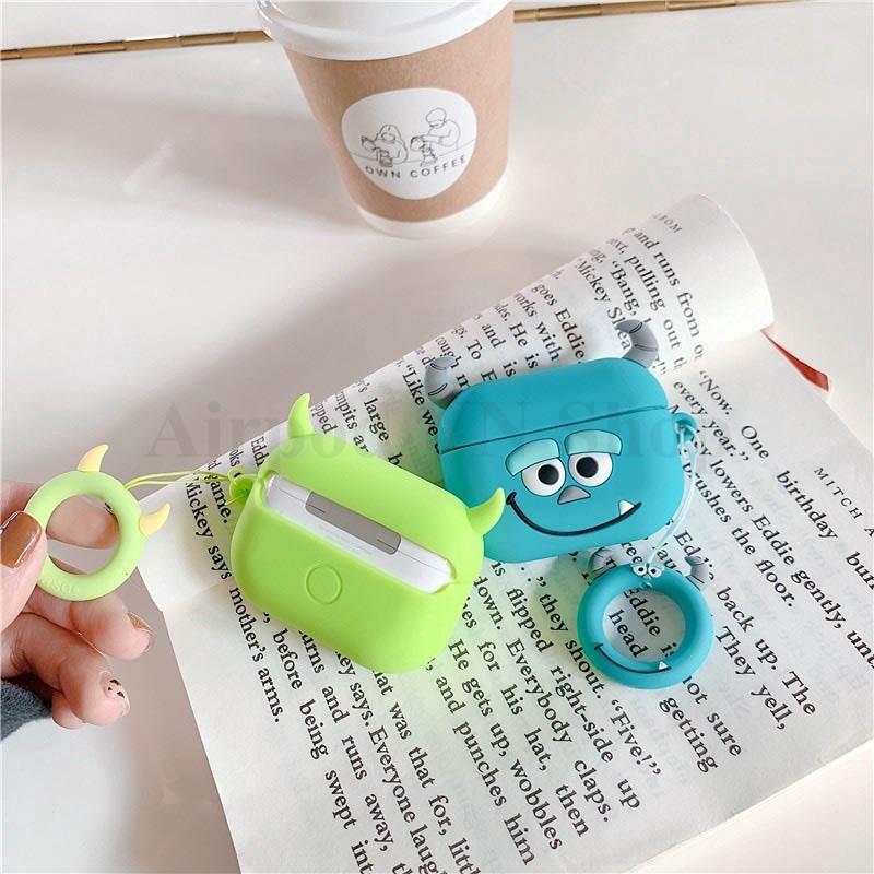 Bao Case Ốp dành cho airpod pro Mike & Sully silicon 3D cao cấp