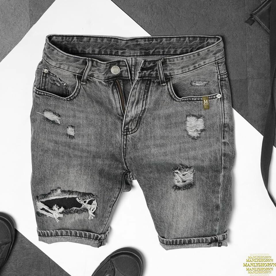 Quần Short Nam Rách chất Jean Co Giãn thời trang cao cấp phong cách Hàn Quốc MuradFashion MS950