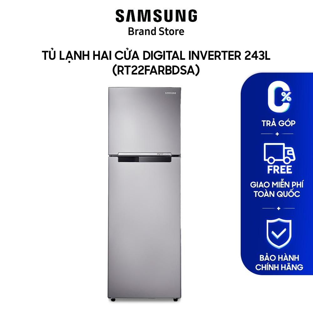 [Hàng chính hãng] Tủ lạnh hai cửa Samsung Digital Inverter 243L (RT22FARBDSA)