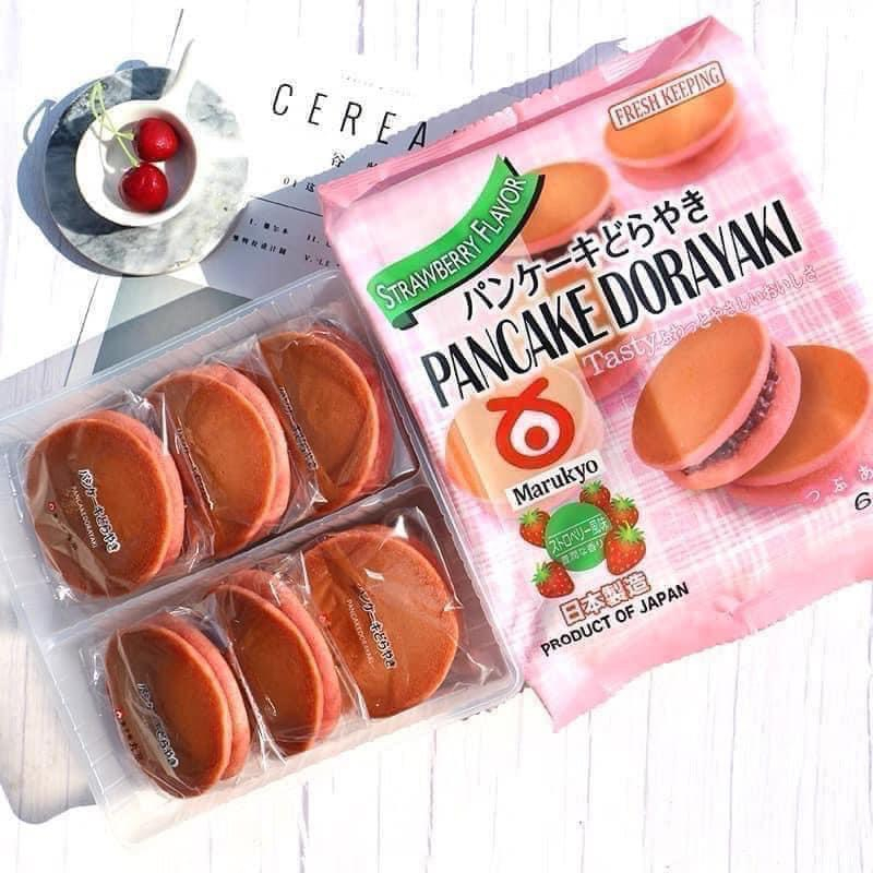 Bánh rán MARUKYO nhân đậu đỏ vị dâu Pancake Dorayaki (Strawberry) 310g