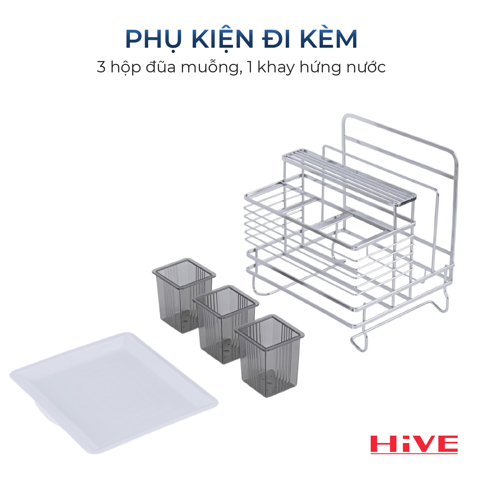Kệ Đựng Đũa Muỗng Dao Thớt Đa Năng HiVE 2 (NEW COLLECTION)