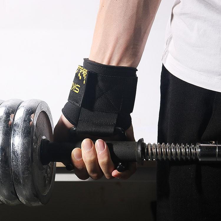 Băng bảo vệ cổ tay có móc kéo SKDK - Băng bảo vệ cổ tay hổ trợ lực đòn bẩy dễ kéo khi tập tạ nặng
