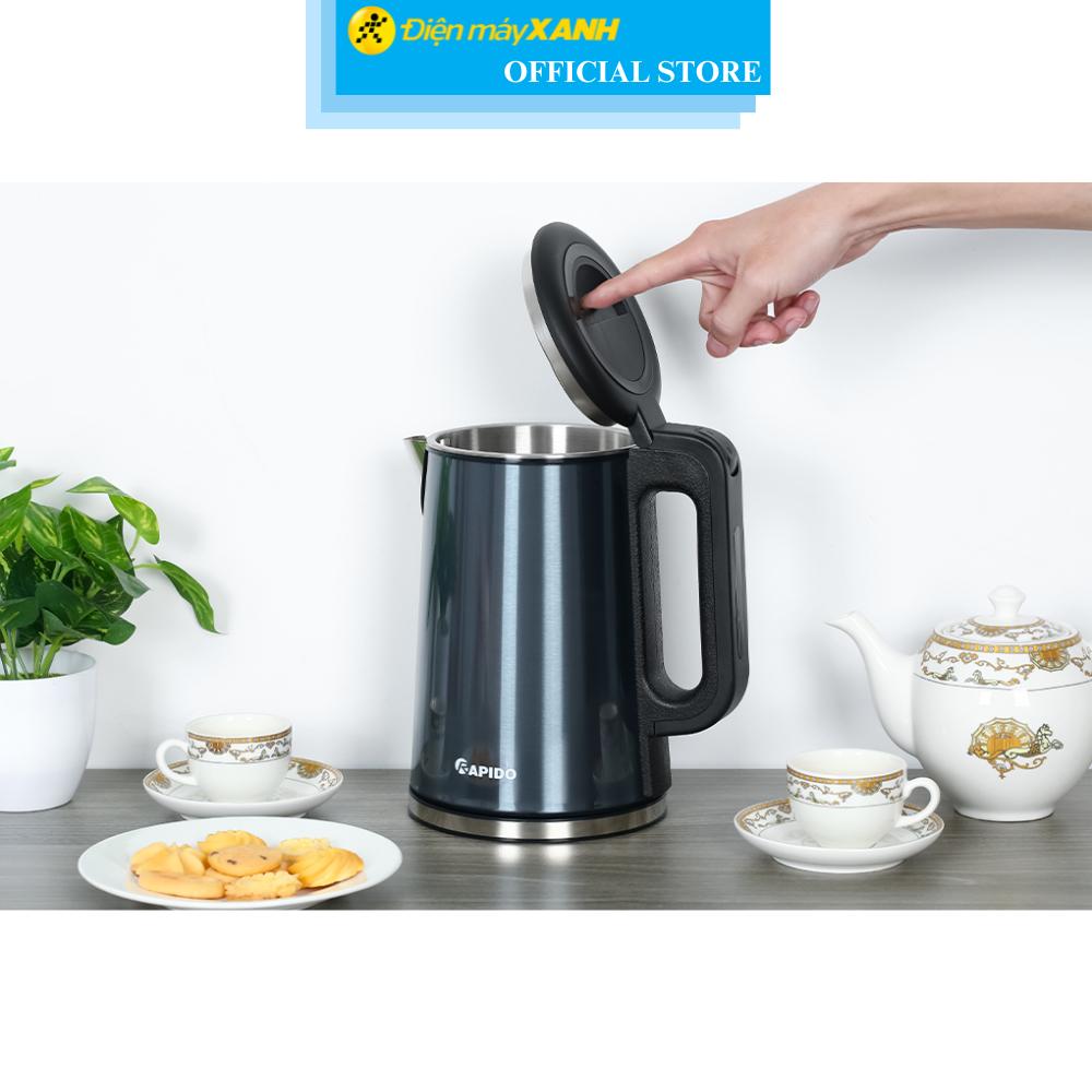 Bình đun siêu tốc Rapido 1.7 lít RK1717 - Hàng Chính Hãng