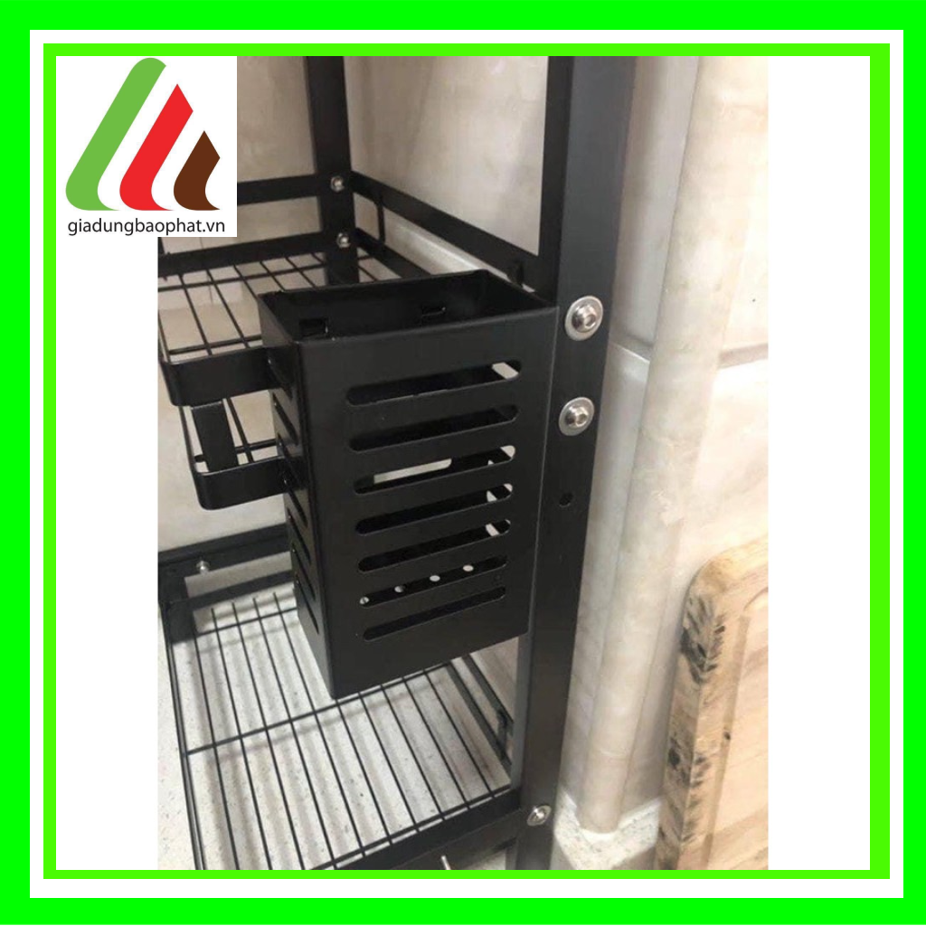 Kệ đựng gia vị 3 tầng sắt sơn tĩnh điện đa năng giúp sắp xếp gọn gàng nhà bếp sạch sẽ