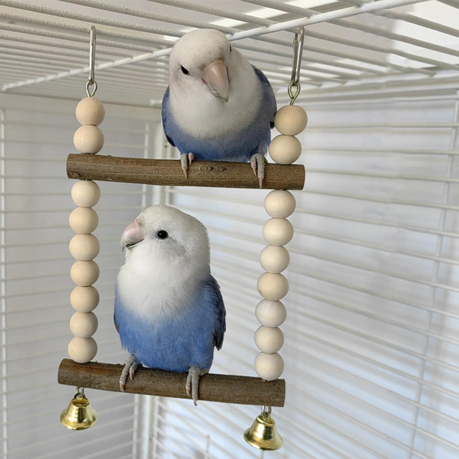 Parrots Cage Hanging Toys Chewing Bite Small Parakeets Training Bird Swing