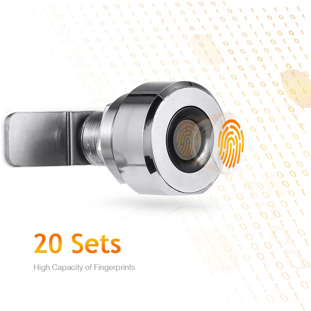 Khóa ngăn kéo thông minh bằng vân tay & APP, lưu trữ 20 dấu vân tay, có thể sạc lại