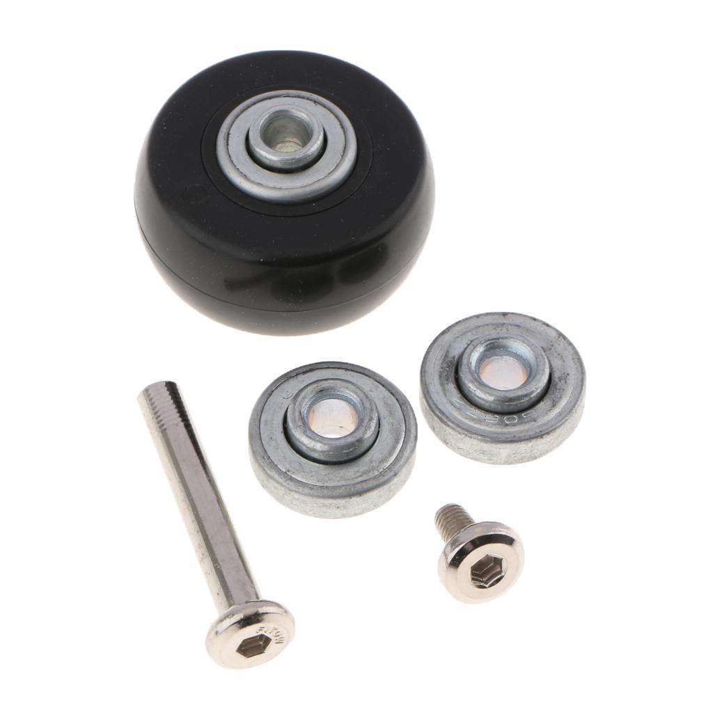 2x Luggage Suitcase Replacement Wheels Axles Bearings Set Trolley Casters DIY
