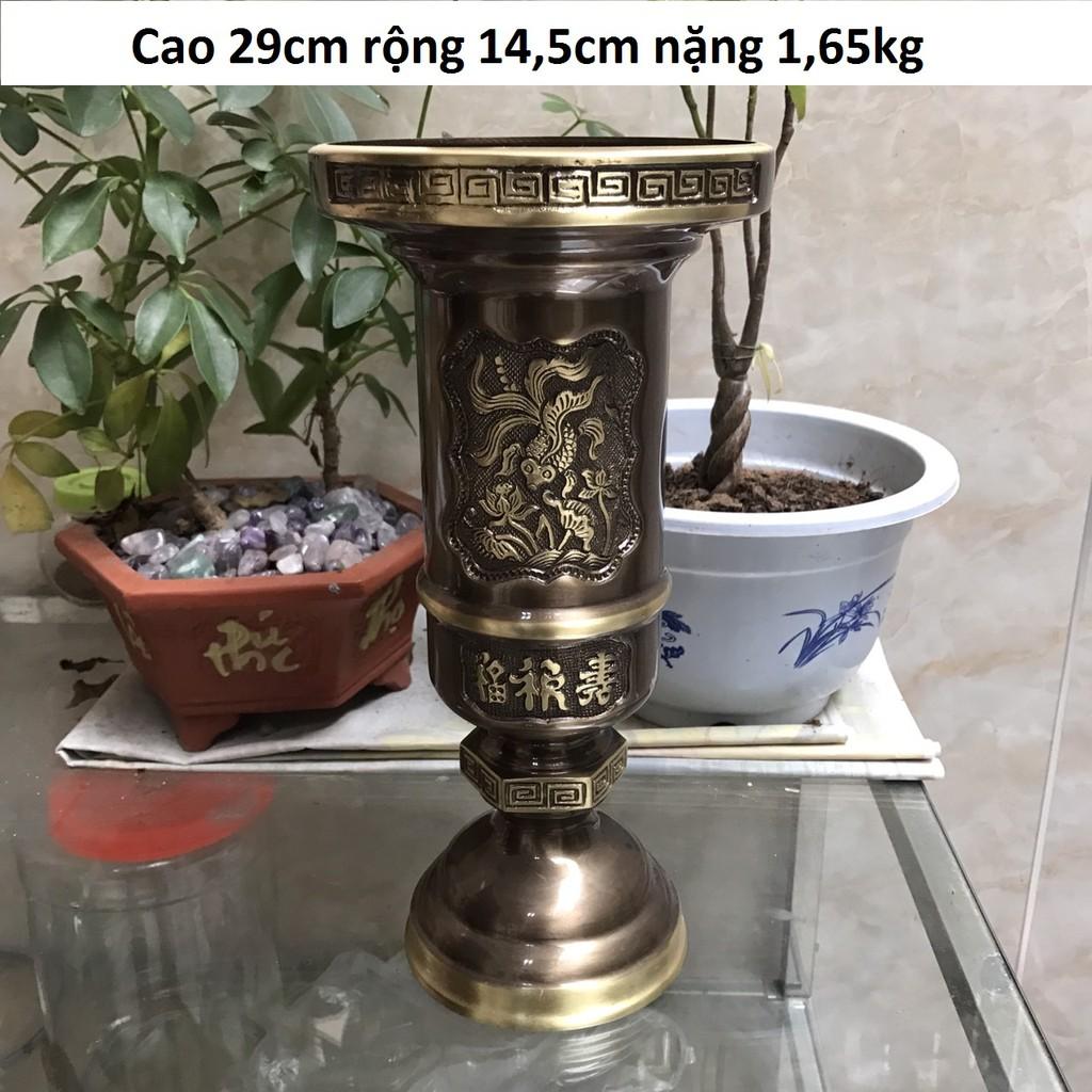 Ống hương bằng đồng ban thờ cao cấp MS29