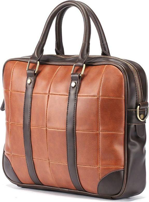 Men's Business Tote Laptop Briefcase Crazy horse leather