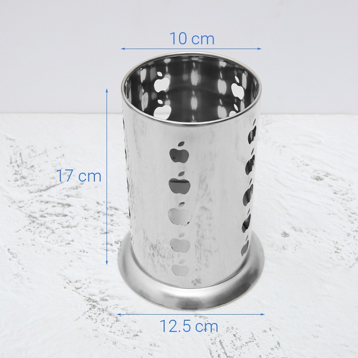 Ống đựng đũa inox hình táo 17 cm Cao Cấp