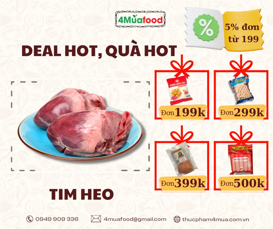 - Tim Heo - Túi 2 quả - 700g