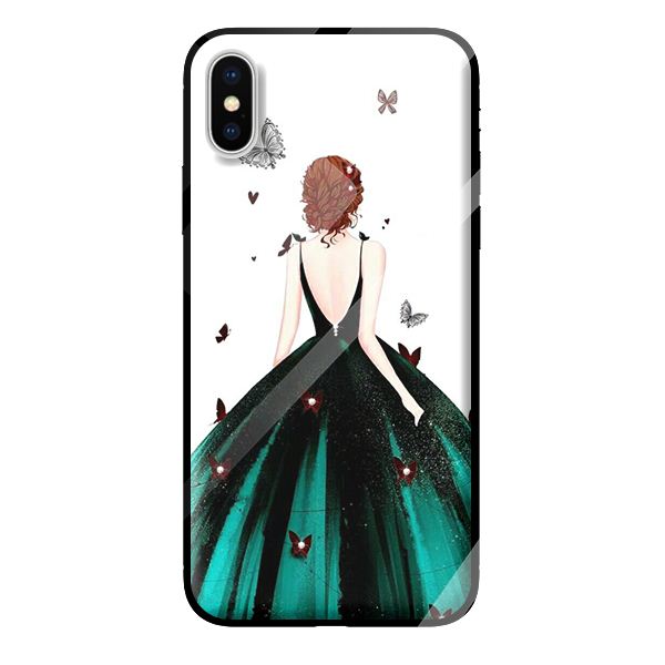 Ốp kính cường lực cho iPhone XS mẫu công chúa 6 - Hàng chính hãng