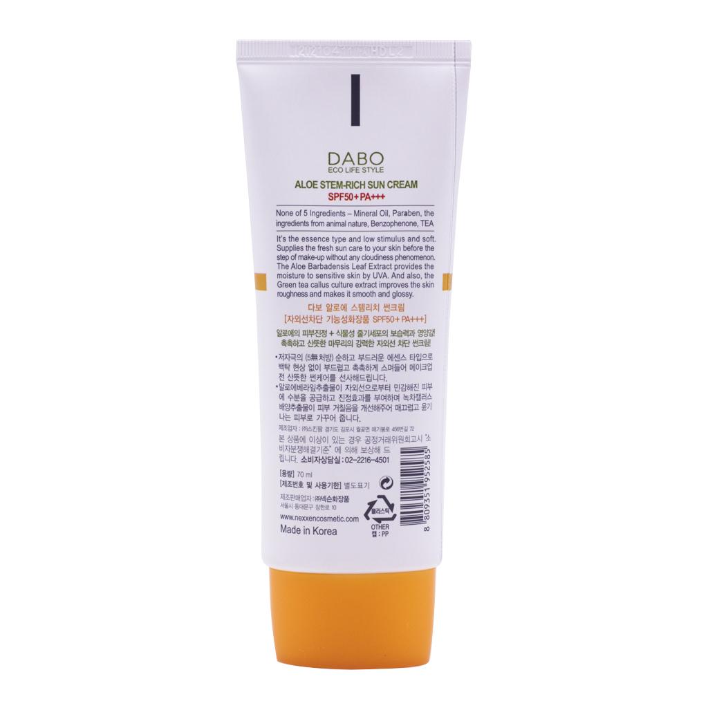 Kem Chống Nắng Dưỡng Ẩm Trắng Da Chống Lão Hóa Hàn Quốc Cao Cấp DABO SPF 50 PA+++ ( 70ml) – Hàng Chính Hãng