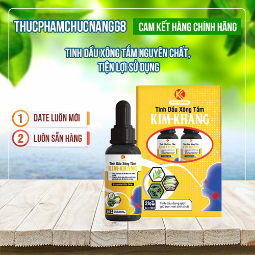 Tinh dầu xông tắm Kim Khang - Hộp 2 lọ x 10ml