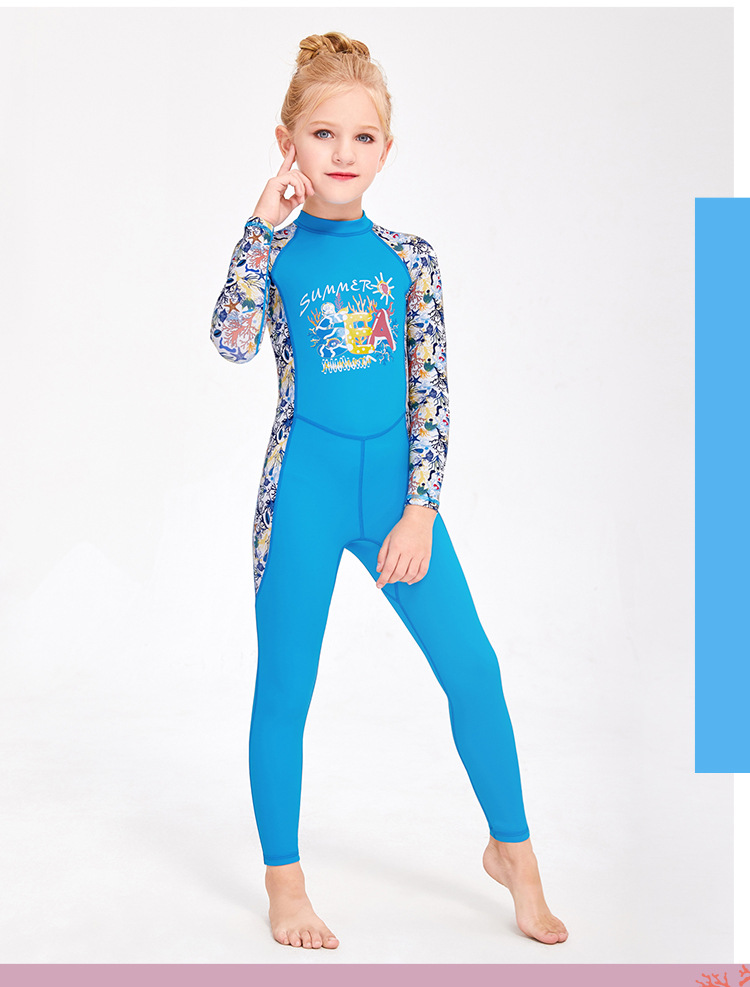 Đồ bơi cho bé gái tay dài full body chống nắng UPF50+