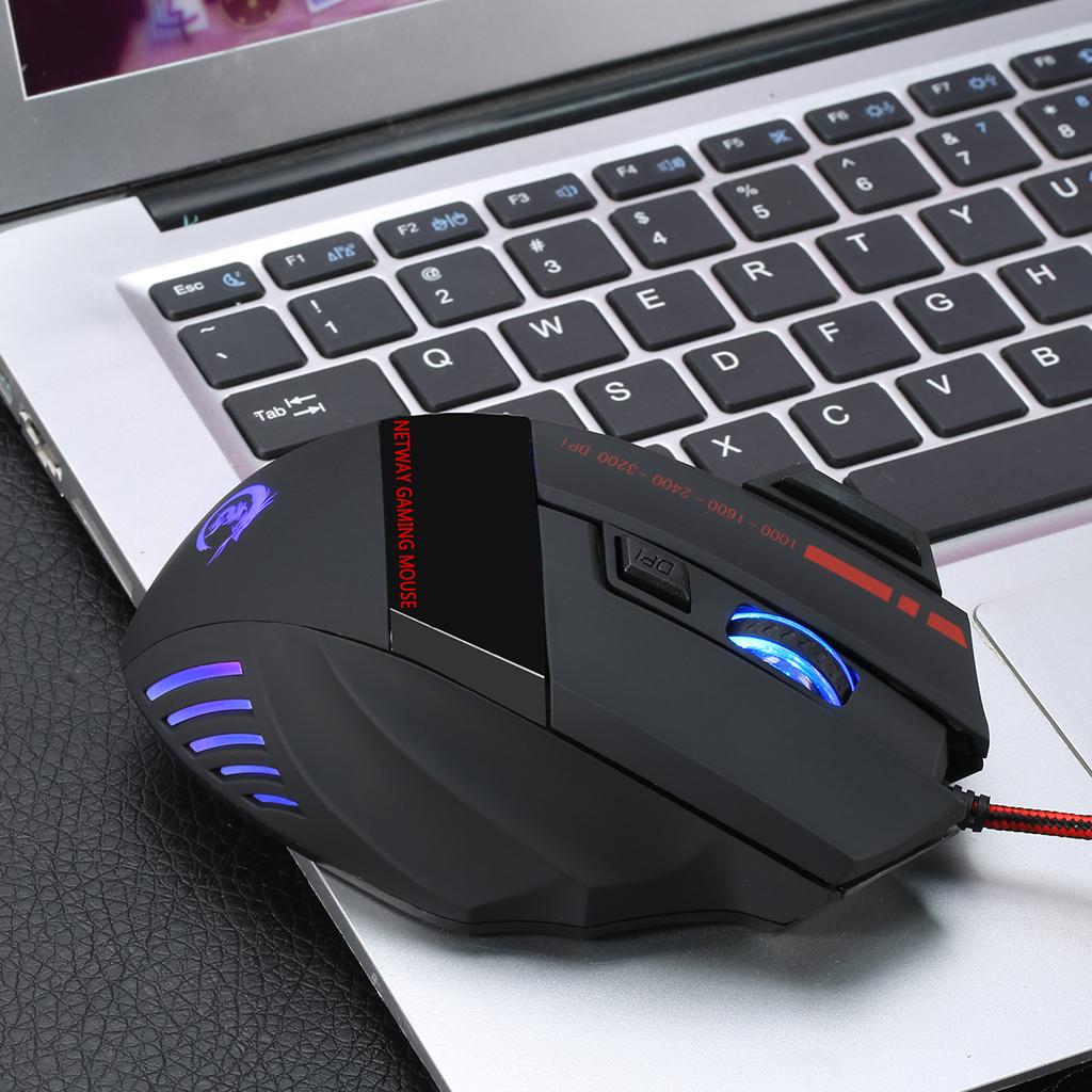 5500DPI 7 Buttons LED USB Optical Wired Gaming Mouse for Pro Gamer Computer