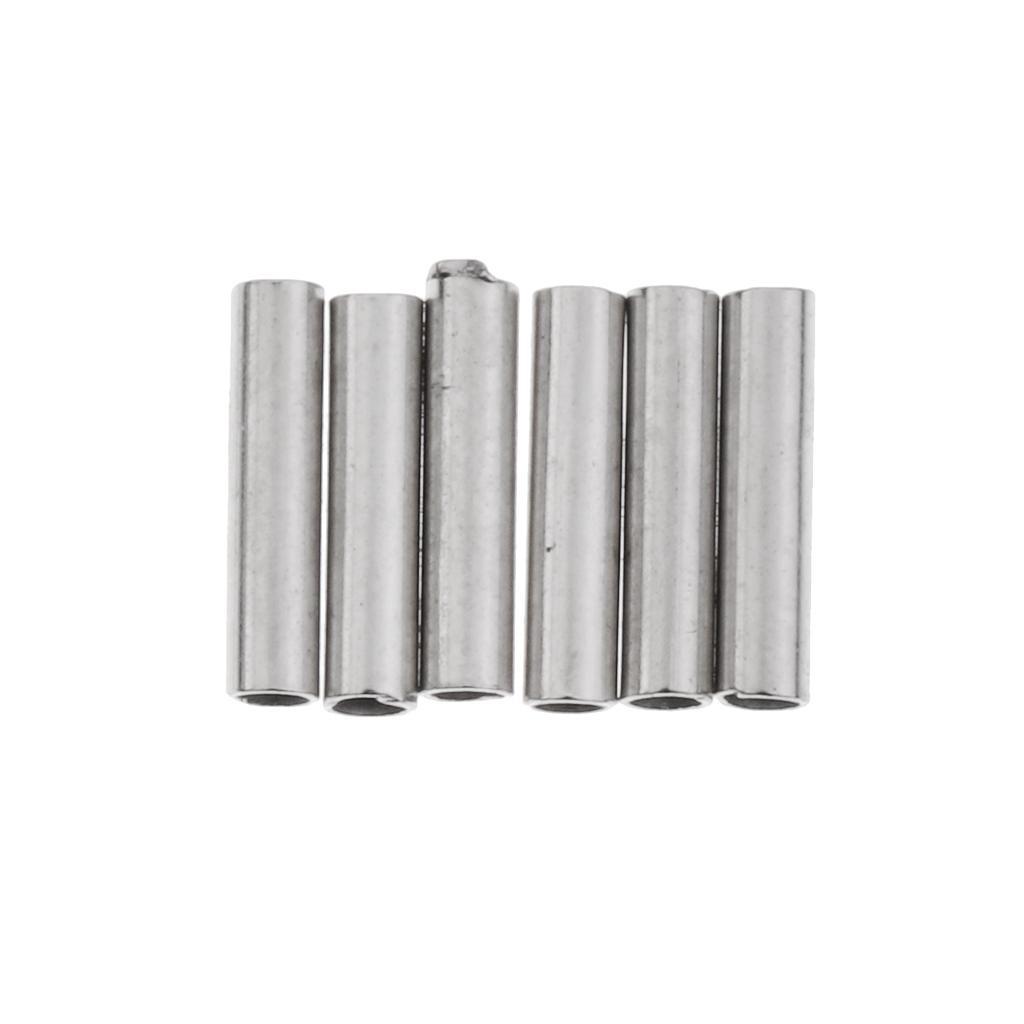 400pcs 1.2/1.4mm Fishing Wire Leader Crimps Single Barrel Crimping Sleeves 100% Copper Tube Connector Fishing Tackle Kit