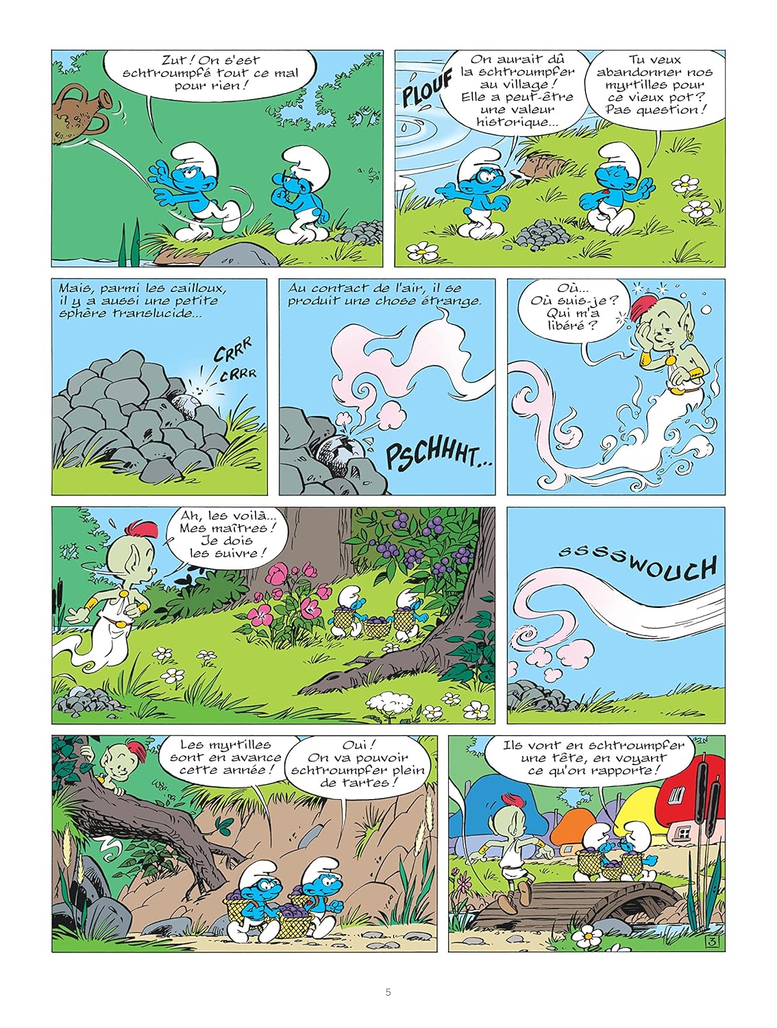 Sách truyện tranh tiếng Pháp - Les Schtroumpfs - Tome 34 - Les Schtroumpfs Et Le Demi-Genie