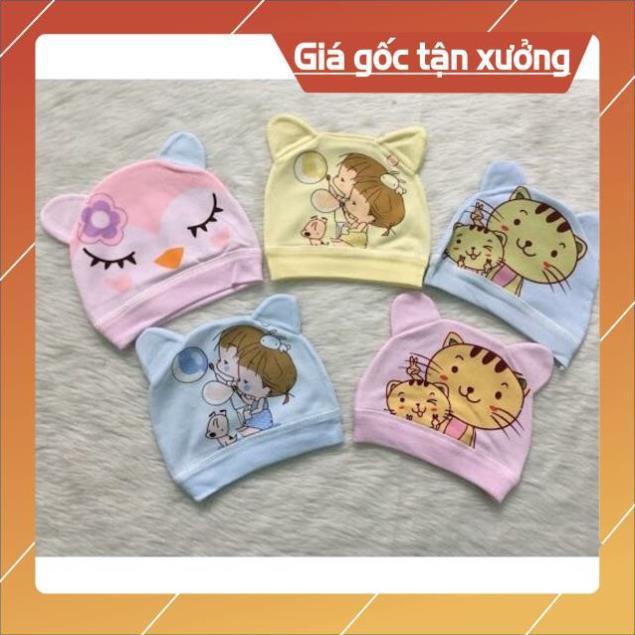 Hàng Việt Nam xuất khẩu _ Mũ cotton sơ sinh cao cấp cho bé