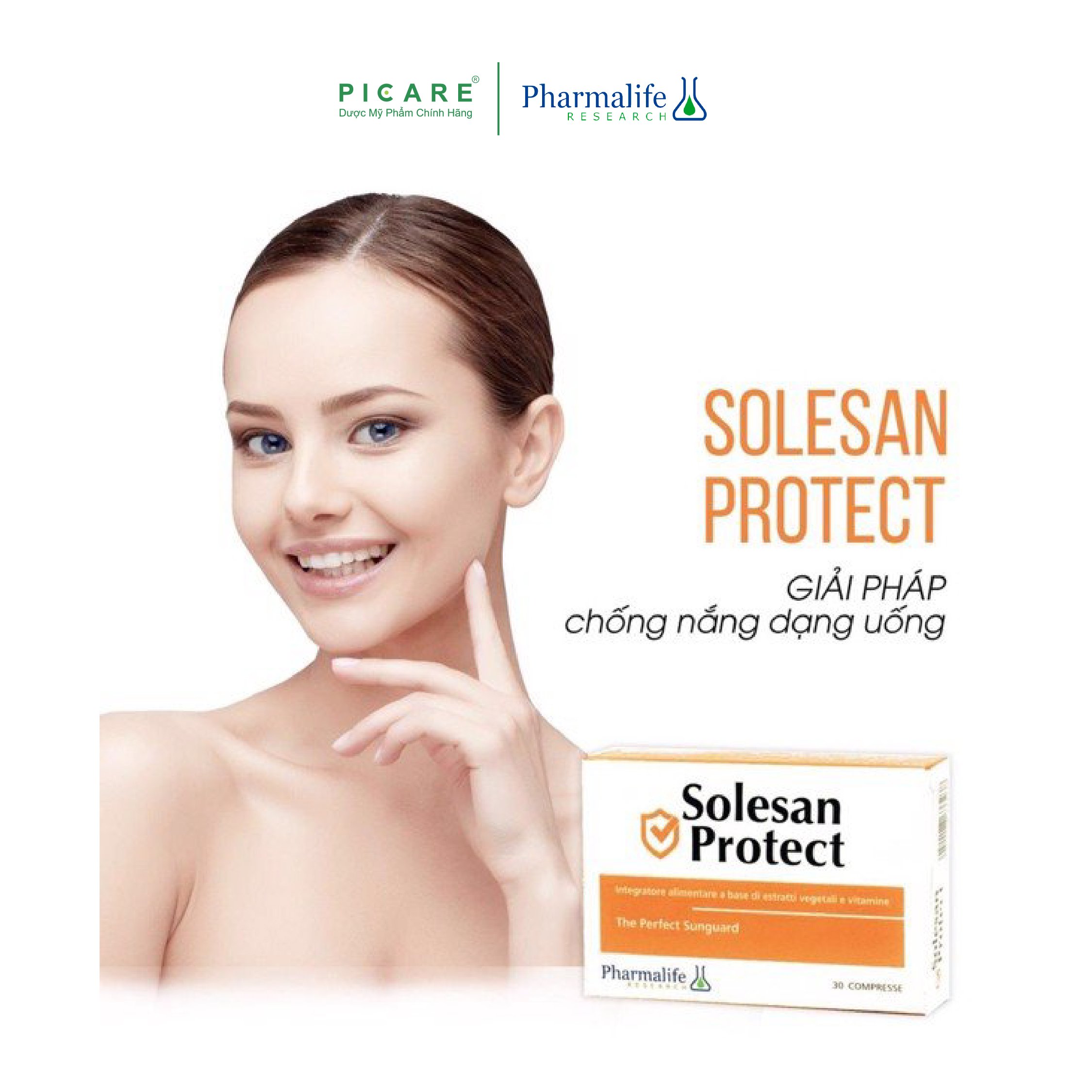 Pharmalife Viên Uống Chống Nắng Và Dưỡng Trắng Da Solesan Protect 30 viên 