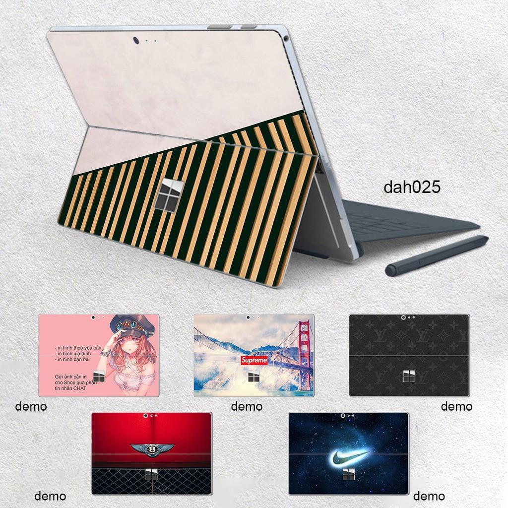 Skin dán hình đá phối gỗ - dah025 cho Surface 3 2015; Go, Go 2, Go 3; Pro 2 3 4 5 6 7 8 X