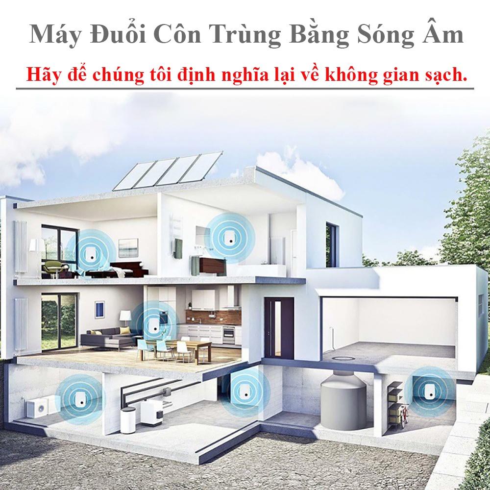 Máy đuổi muỗi, thiết bị đuổi côn trùng bằng sóng siêu âm IC an toàn cho người và vật nuôi.