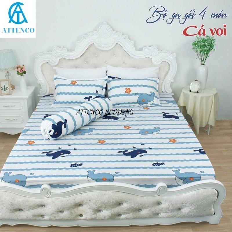 GA GỐI TRẢI GIƯỜNG TẶNG VỎ ÔM 1M6/1M8 DRAP BO CHUN CHỌN MẪU NGAY TRÊN ẢNH HỌA TIẾT ĐA DẠNG ATTENCO BEDDINH BẢO HÀNH 6T