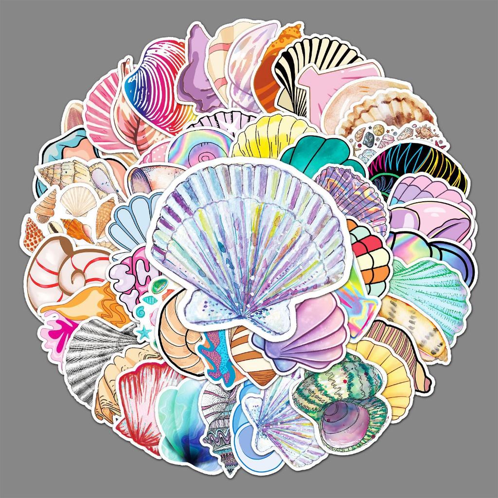 Sticker VỎ SÒ hoạt hình cute trang trí mũ bảo hiểm,guitar,ukulele,điện thoại,sổ tay,laptop-mẫu S115