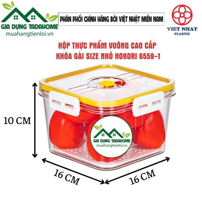 BỘ 3 HỘP THỰC PHẨM VUÔNG CAO CẤP KHÓA GÀI VIỆT NHẬT HOKORI 6559 - TADAHOME