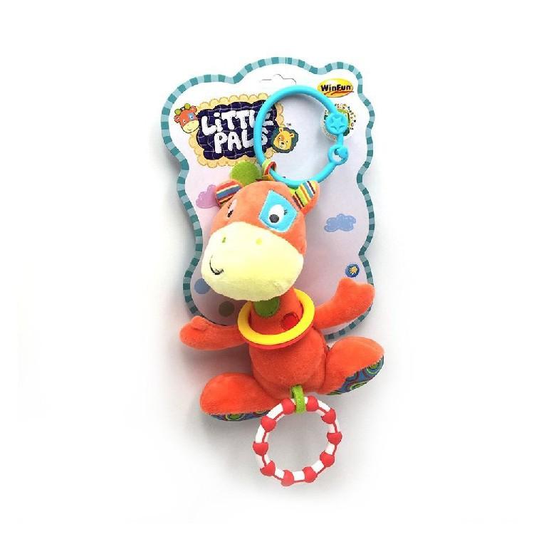 Đồ chơi thú bông gặm nướu WINFUN 0117 - 0118 - 0119 treo nôi- kích thích thị giác cho bé