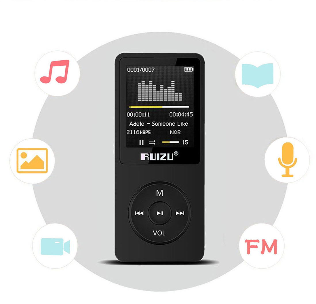 Máy Nghe Nhạc MP3 Ruizu X02 Bộ Nhớ Trong 8GB AZONE - Hàng Nhập Khẩu