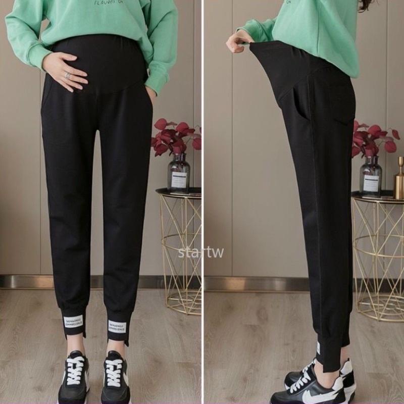Quần dài bầu thể thao thu đông nỉ da cá bo gấu jogger đẹp thời trang giá rẻ QB09