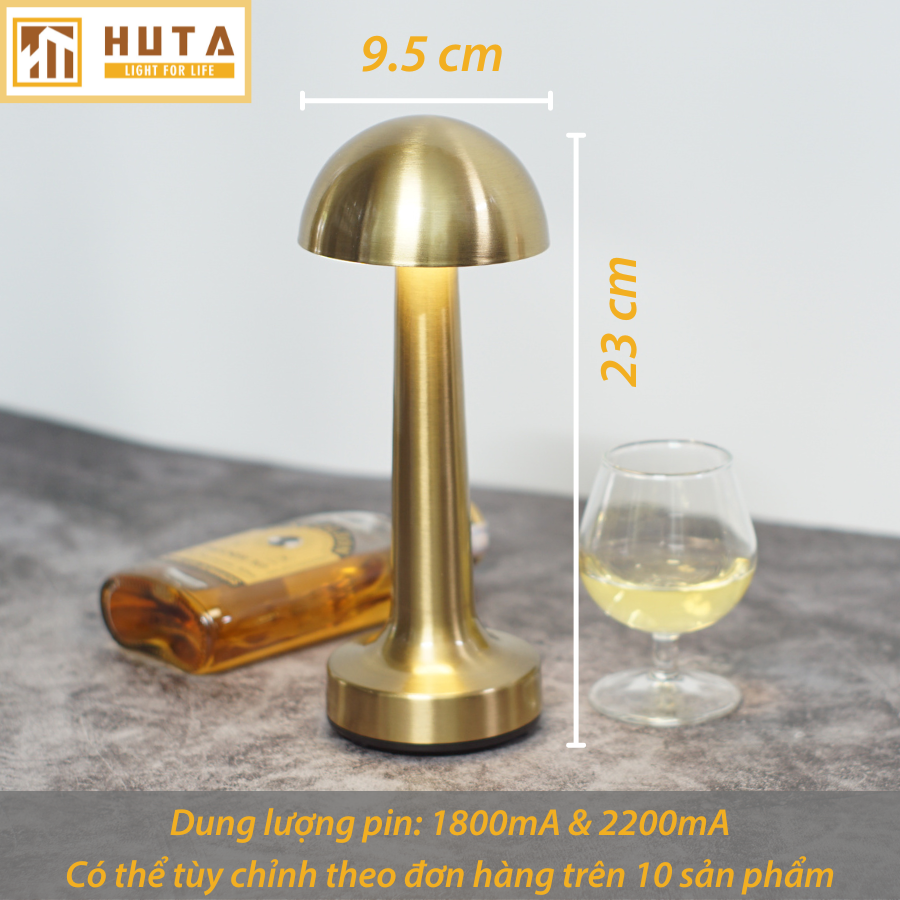 Đèn Led Quầy Bar Bàn Ăn Nhà Hàng HUTA RESNON Cảm Ứng Tích Điện USB Điều Chỉnh Ánh Sáng Vàng Trang Trí Quán Cà Phê Đèn Ngủ