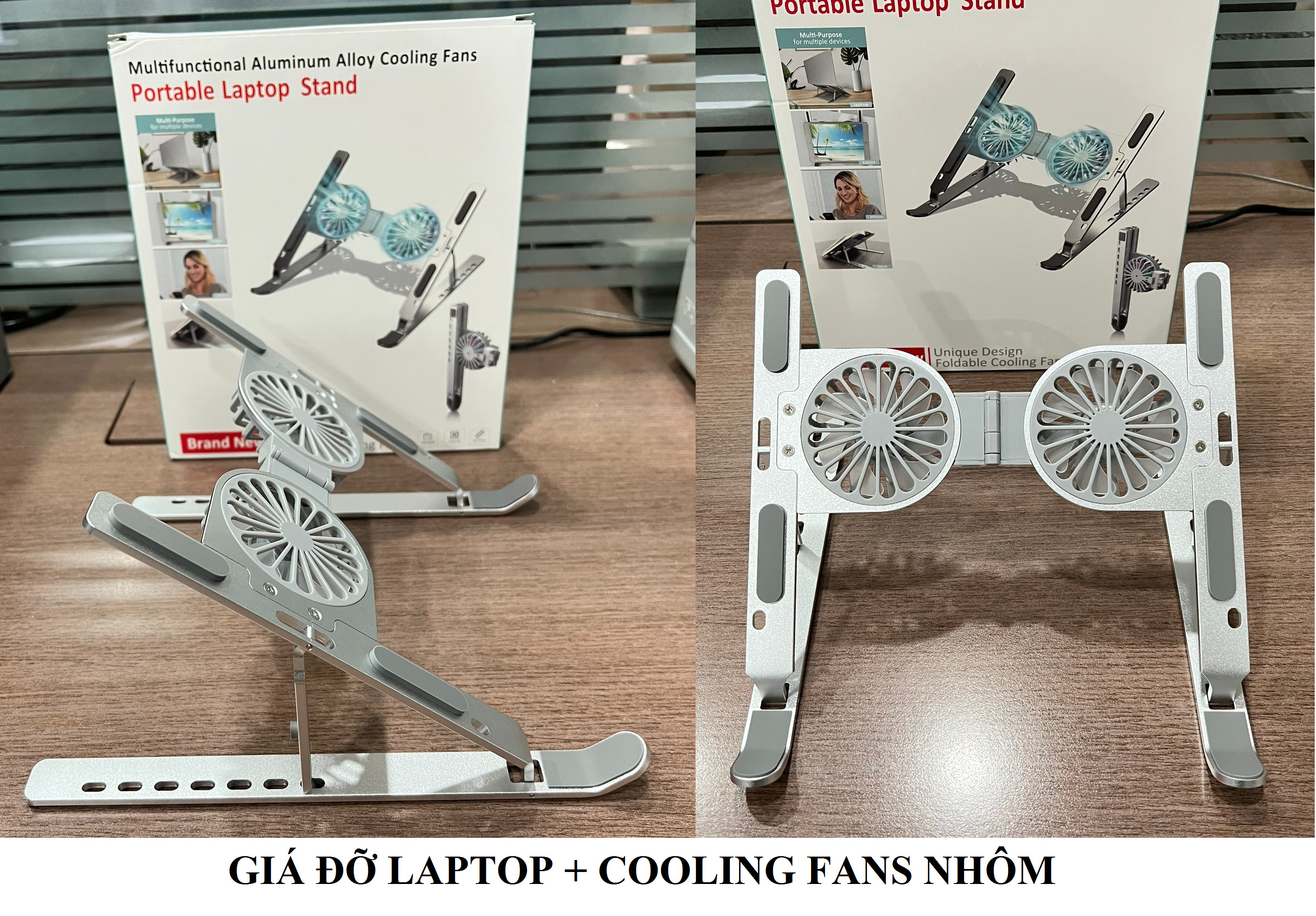 Giá đỡ laptop Cooling Fans Nhôm