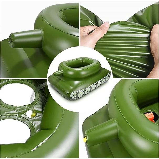 Cao cấp -Phao Bơi Kiểu Xe Tăng Té Nước Inflatable Tank Pool