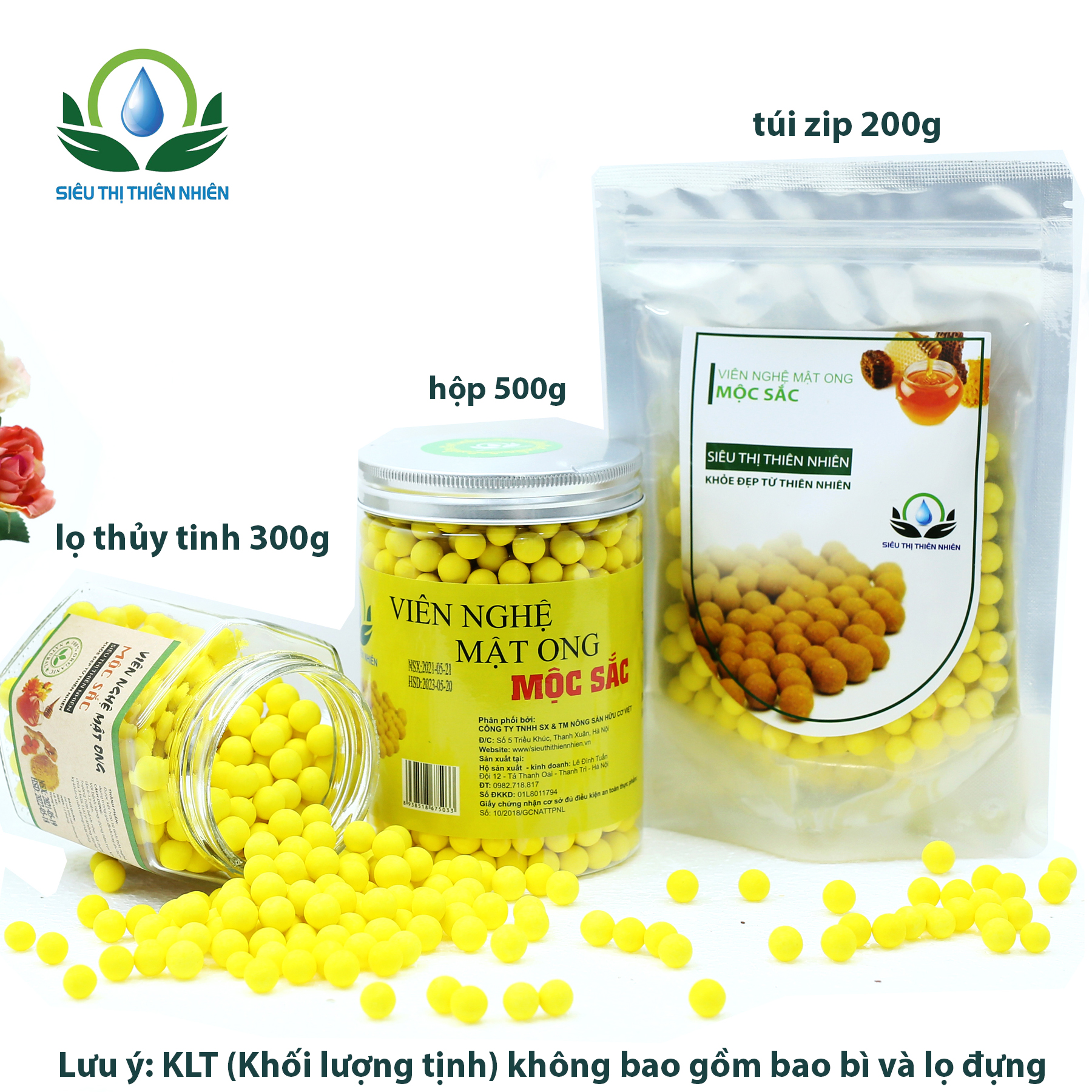 Viên Nghệ Mật Ong Mộc Sắc Hộp 500g