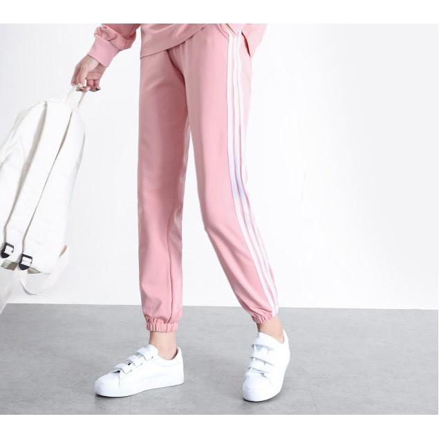 QUẦN DÀI HỒNG CANDY 3 SỌC 3 LINES PANT UNISEX NAM NỮ THE 1992