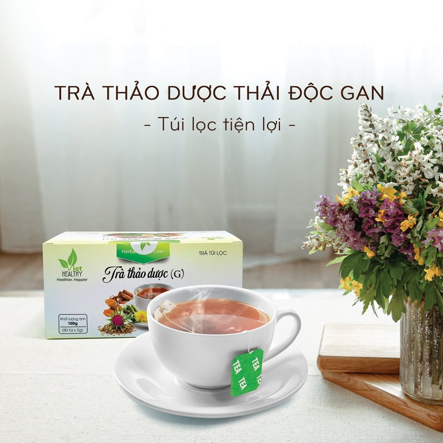 Trà Thảo Dược (Gan) Túi Lọc Viet Healthy 100g thanh lọc cơ thể