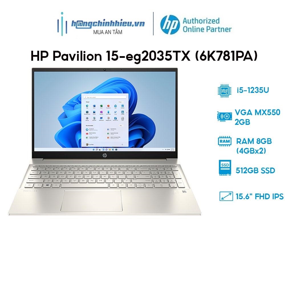 Laptop HP Pavilion 15-eg2035TX 6K781PA (i5-1235U | 8GB | 512GB | VGA MX550 2GB | W11) Hàng chính hãng