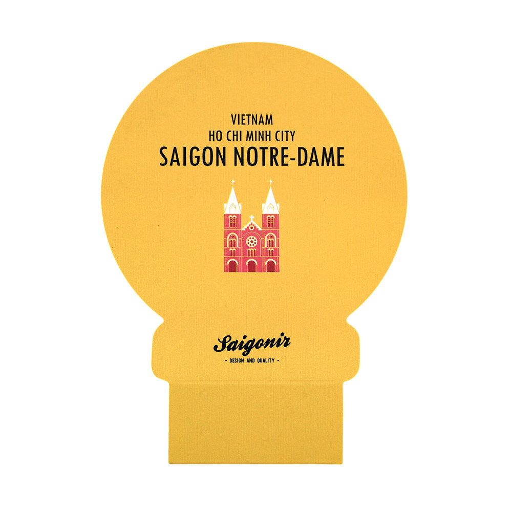 Giấy Note Ghi Chú MemoNote Saigonir Hình Ảnh Địa Danh Việt Nam Nhà Thờ Đức Bà Thành phố Hồ Chí Minh Chất Liệu Giấy Tốt Dày 50 Tờ In Nhũ Vàng Đẳng Cấp Kích Thước 7.3*8.1cm Phù Hợp Làm Quà Lưu Niệm Cho Người Nước Ngoài