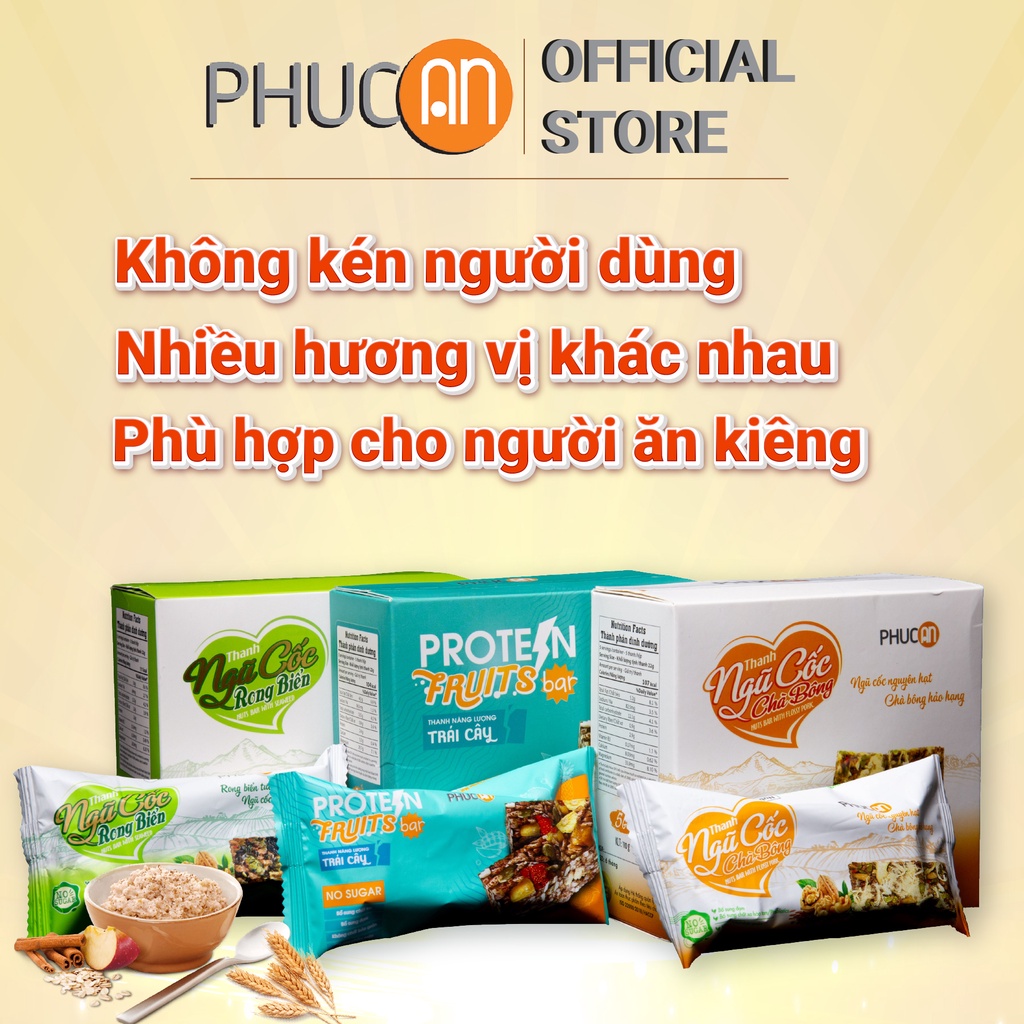 Combo 3 Hộp Thanh ngũ cốc Phúc An (đủ 3 vị)