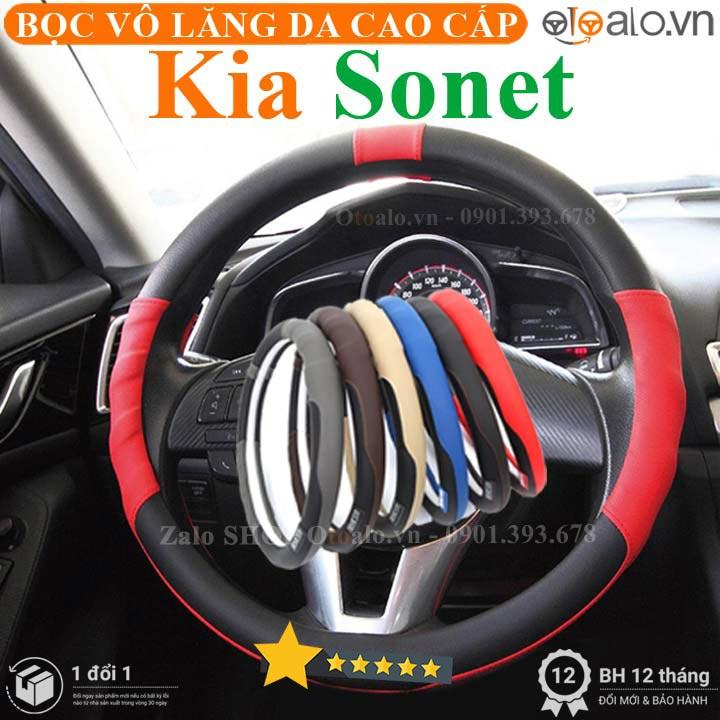 Bọc vô lăng da PU dành cho xe Kia Sonet cao cấp SPAR - OTOALO