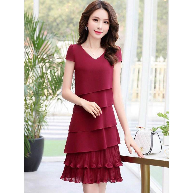 Đầm voan tầng dập li