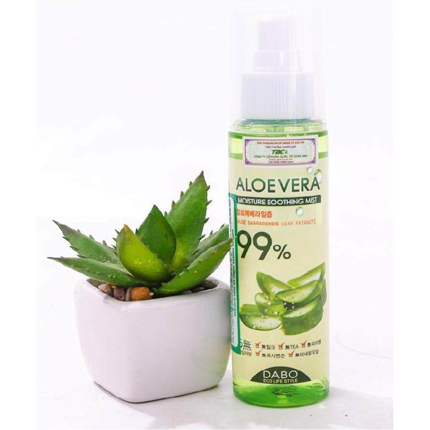 Xịt khoáng dưỡng da lô hội Dabo Aloe Vera Moisture Soothing Mist 99% 100ml